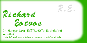 richard eotvos business card